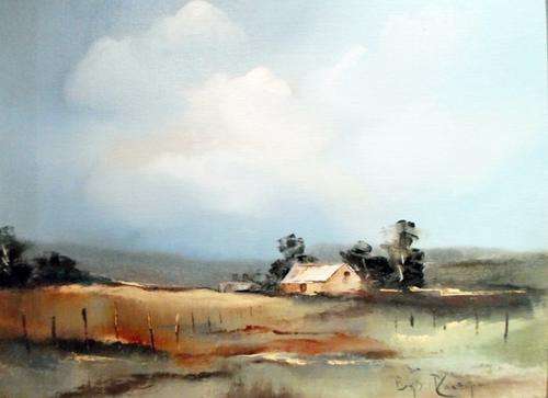 Barbara Ploner - Farmhouse - What a stunning painting, bid now!!